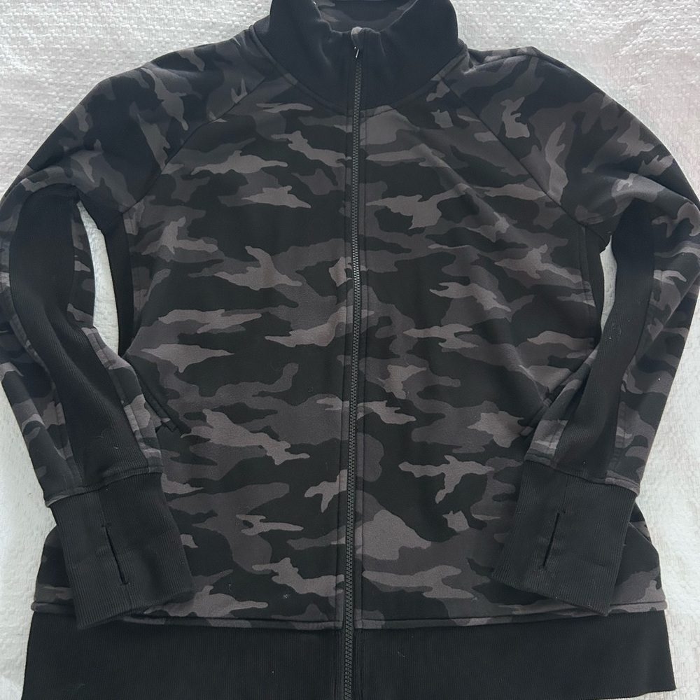 Athleta Black Camouflage Jacket